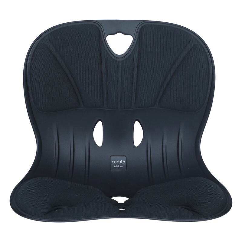 Curble Chair Wider ergonomikus ülőke háttámlával a helyes testtartás érdekében, fekete