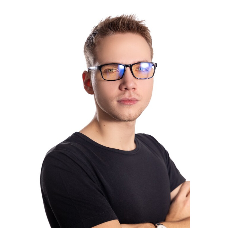 UNIZDRAV Kékfény szűrő szemüveg + szemüveg tartó tok, tigrises