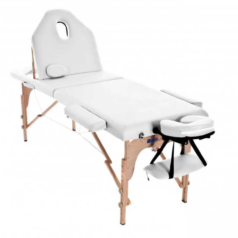 Álítható fa masszázságy, fehér