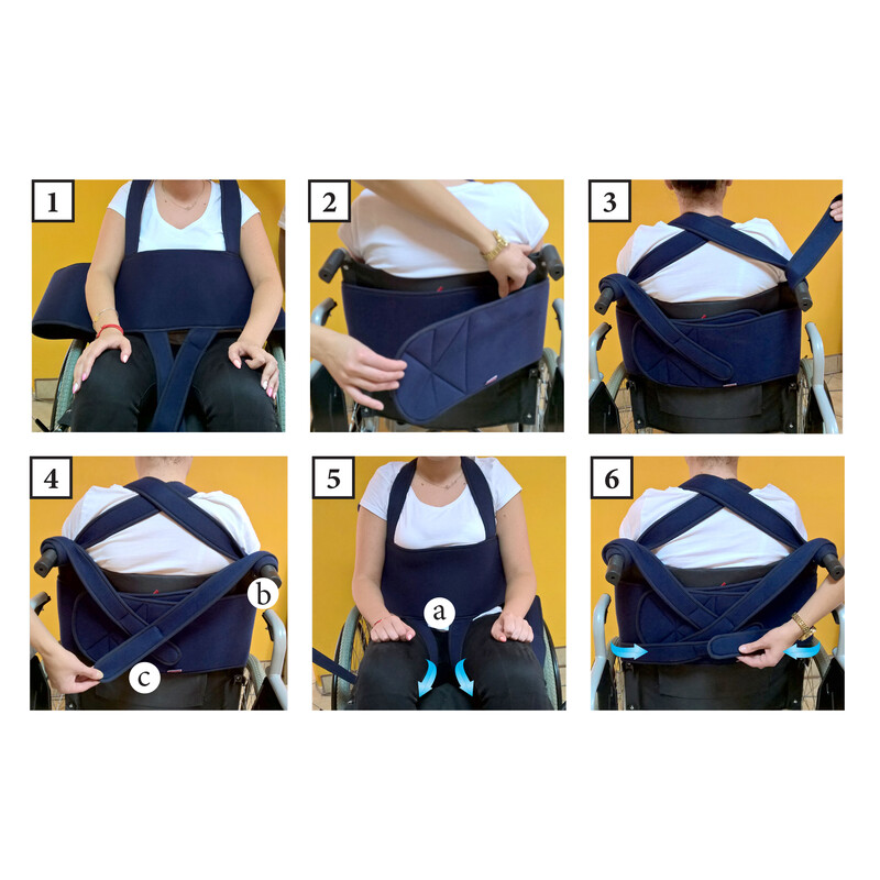 Betegrögzítő öv kerekesszékhez, típus 3