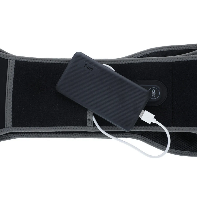 USB melegítő öv derék- és alhasi részre 2 az 1-ben, powerbankkal - grafén technológia