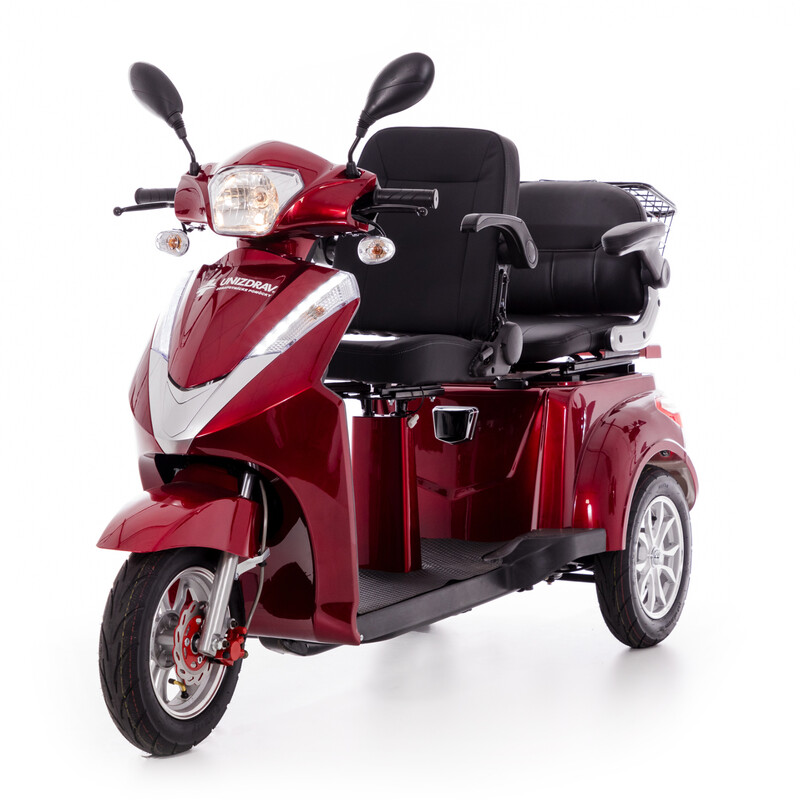 CHAMPION DUO elektromos háromkerekű kétszemélyes scooter időseknek – 1000W-os motor