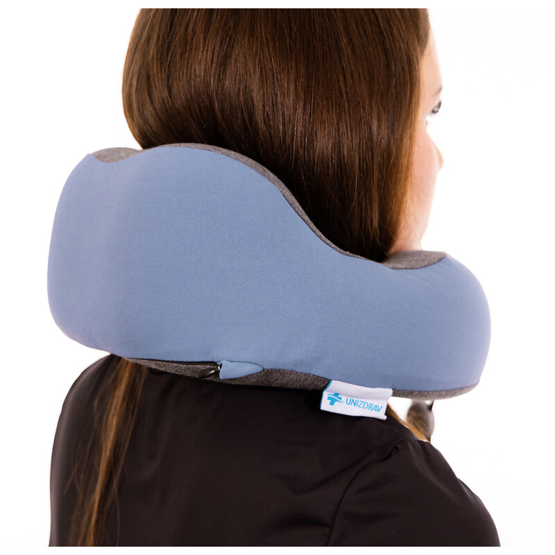 Ergonomikus utazó nyakpárna - memóriahabból, kék