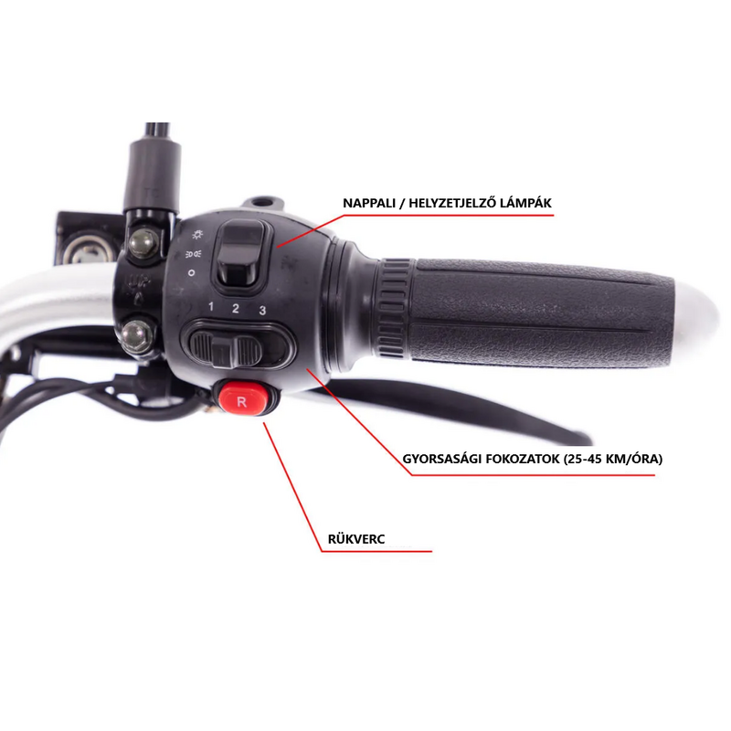 Elektromos CHOPPER UNIZDRAV háromkerekű - erős 2000 W-os motor