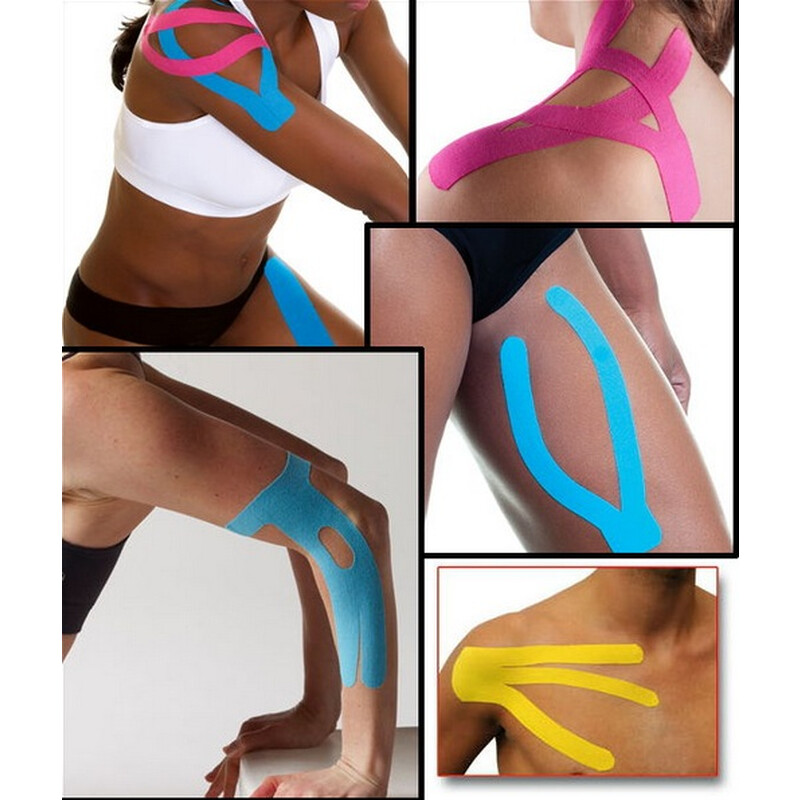 Kinezio szalag Ares 5 cm x 5 m, sárga