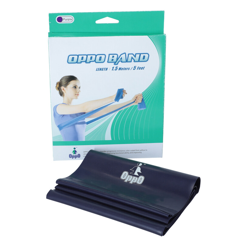 Gimnasztikai erősítő gumiszalag OPPO BAND 1,5 m, bíborvörös