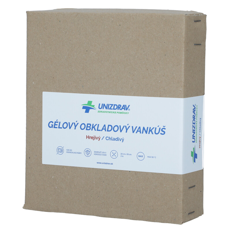 UNIZDRAV gél párna, 18 x 30 cm