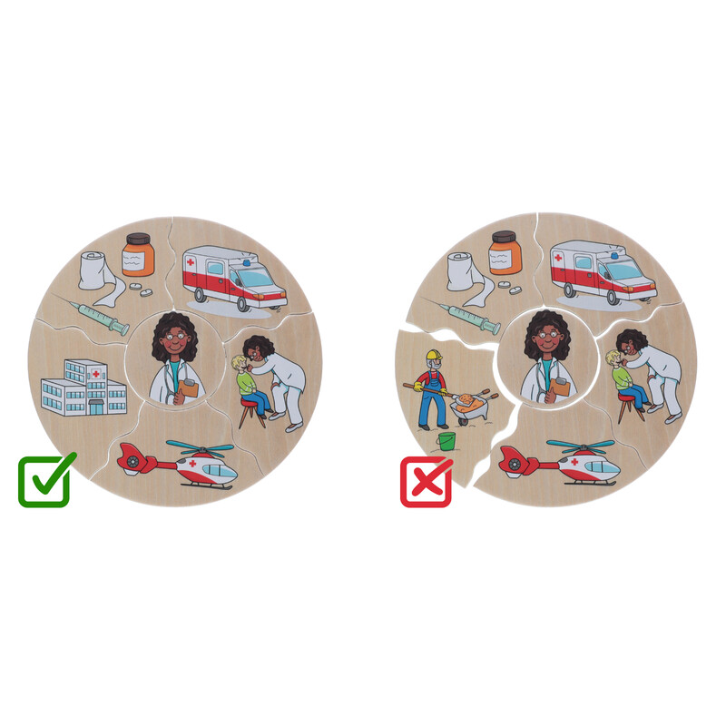 Játék és puzzle 2 az 1-ben Humanico Szakmák a Beleductól