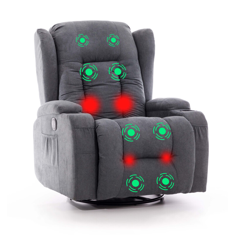 Relaxációs állítható fotel, szövet antracit (Felbontott darab)