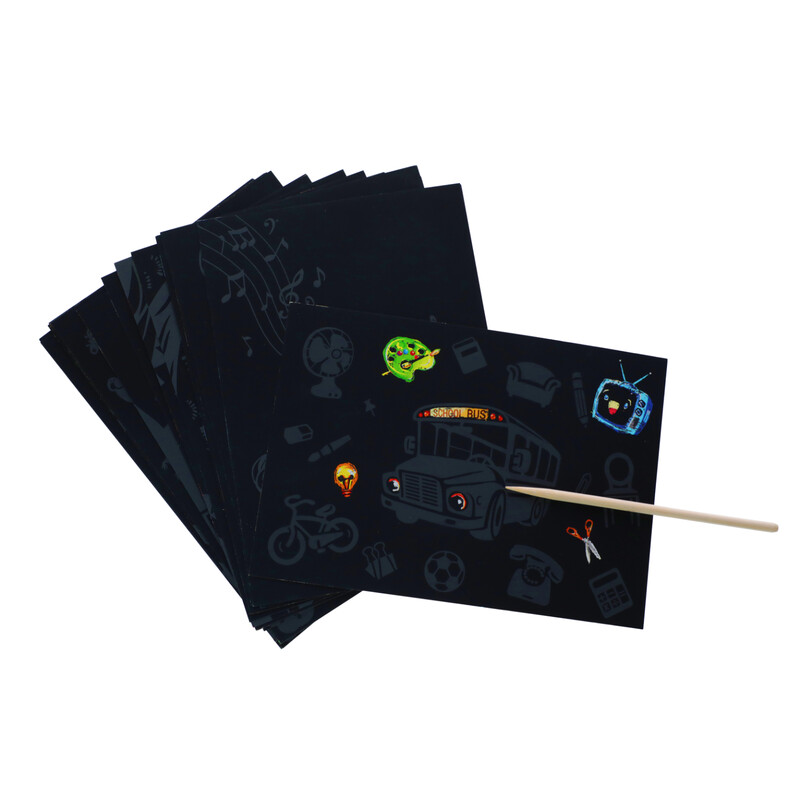 Kreatív készlet Lekaparható kifestőkönyv motívumokkal, 30 db