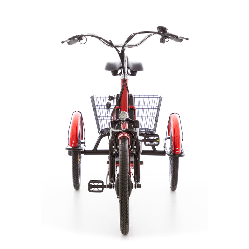 Háromkerekű elektromos kerékpár Tornado ZTECH, piros