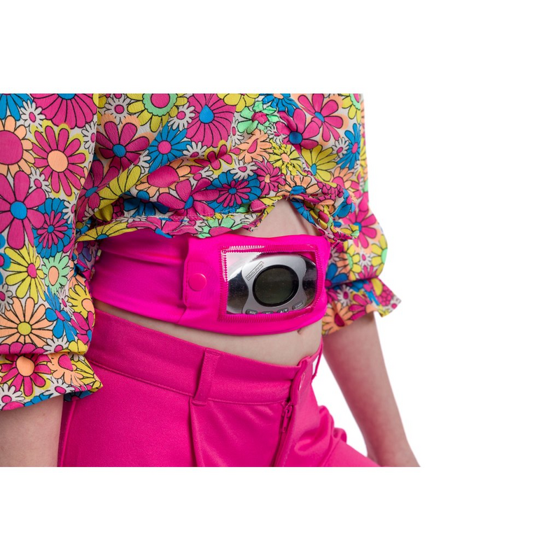 Dial öv inzulinpumpához ablakkal, sötét rózsaszín