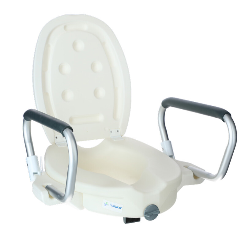 UNIZDRAV WC magasító, lehajtható karfával, 12 cm