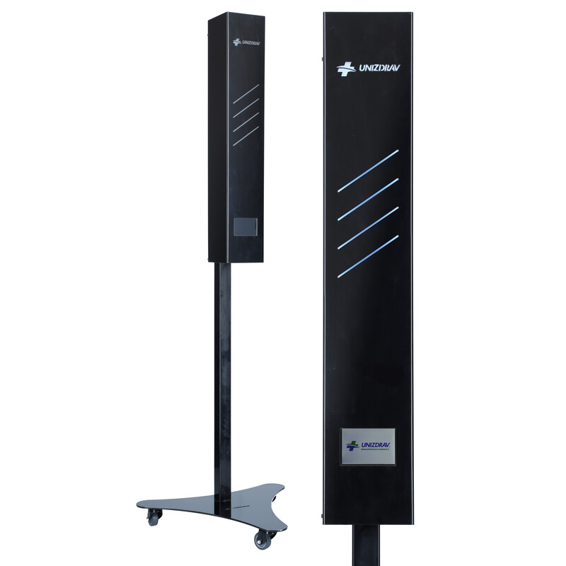 UNIZDRAV zárt gördíthető germicid lámpa, kijelzővel - fekete változat (Használt darab)