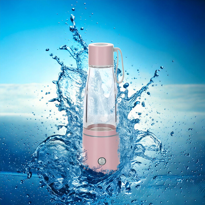 Palack hidrogénes víz előállításához, rózsaszín