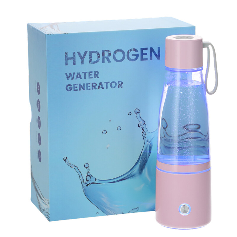 Palack hidrogénes víz előállításához, rózsaszín