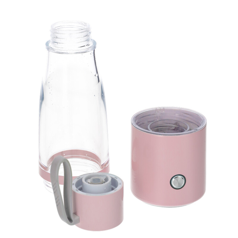 Palack hidrogénes víz előállításához, rózsaszín