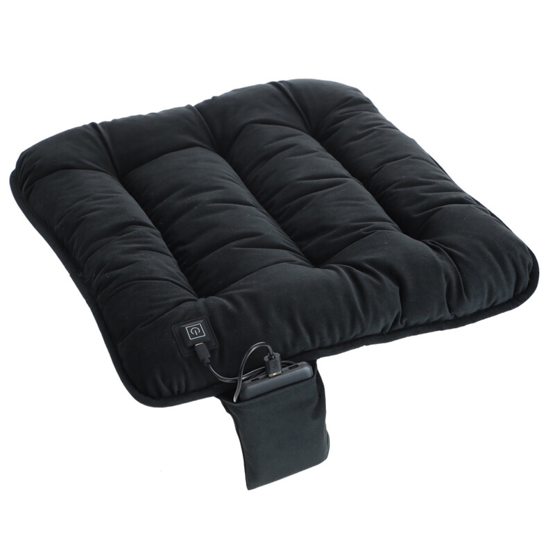 Hordozható melegítő ülőpárna, fekete
