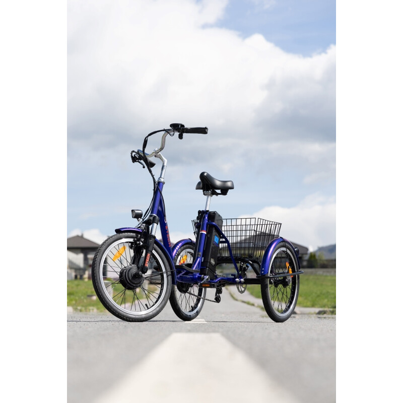 Háromkerekű elektromos kerékpár Tornado ZTECH, kék