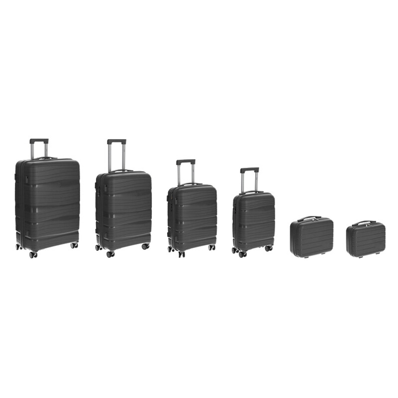 Utazóbőrönd, fekete színben