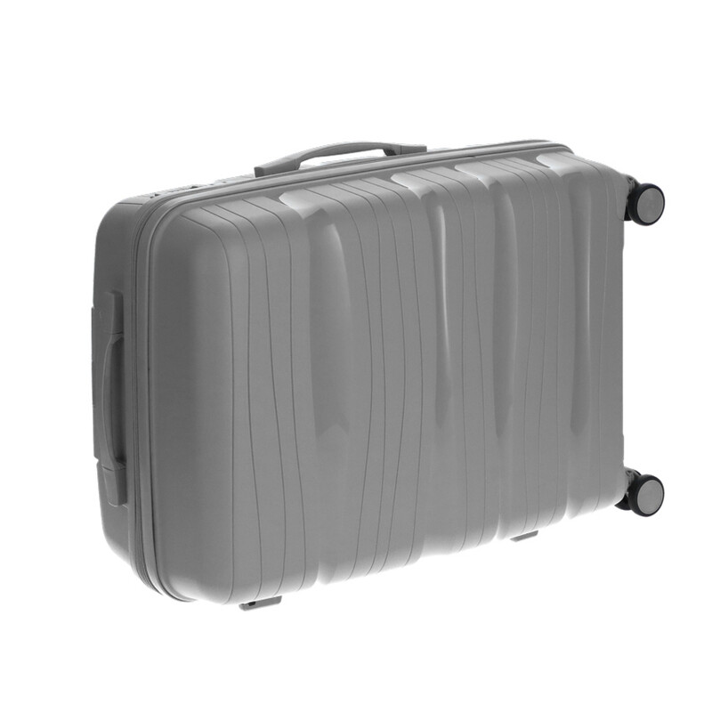Utazóbőrönd, szürke színben