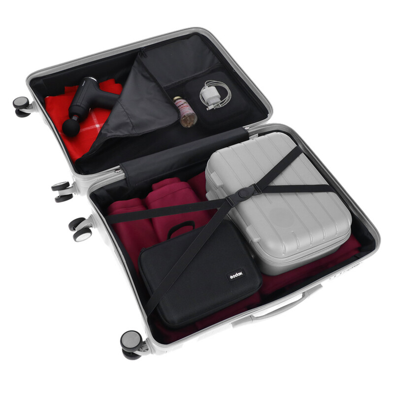 Utazóbőrönd, szürke színben