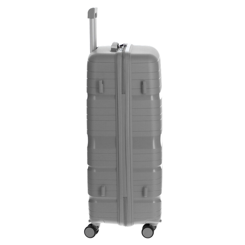 Utazóbőrönd, szürke színben