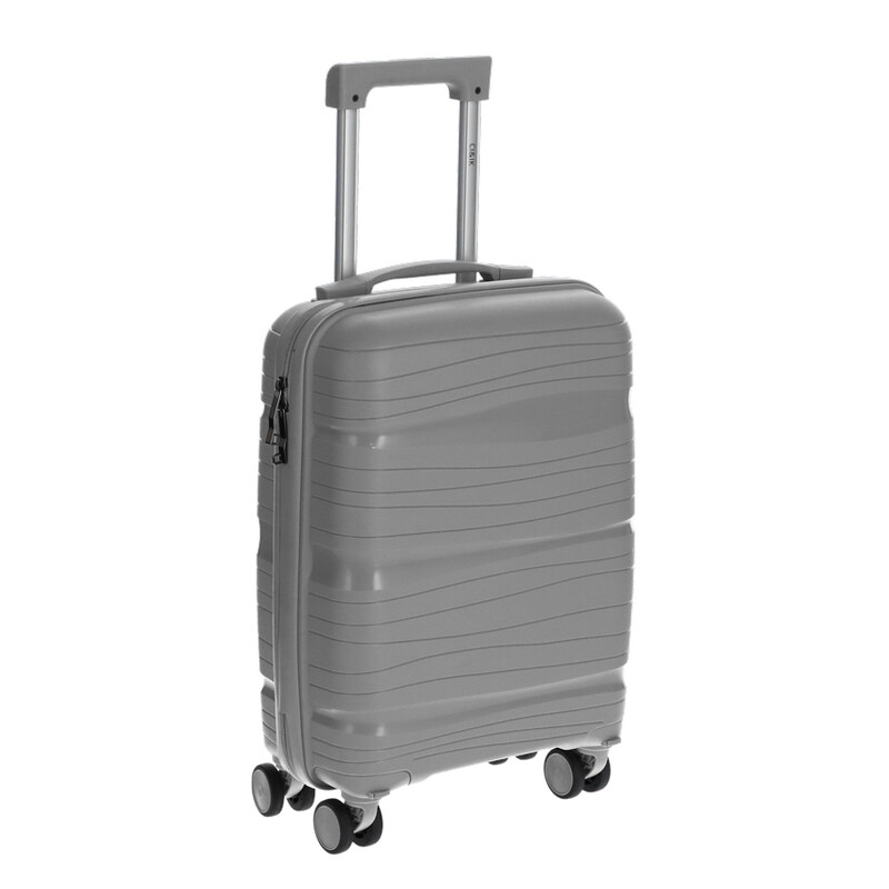 Utazóbőrönd, szürke színben