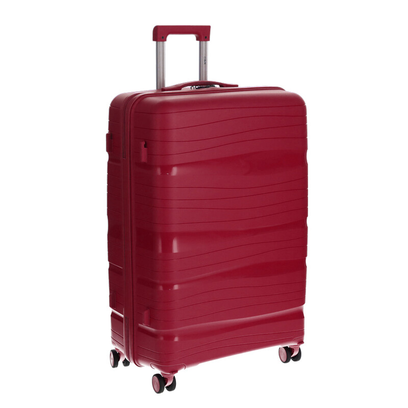 Utazóbőrönd, bordó színben