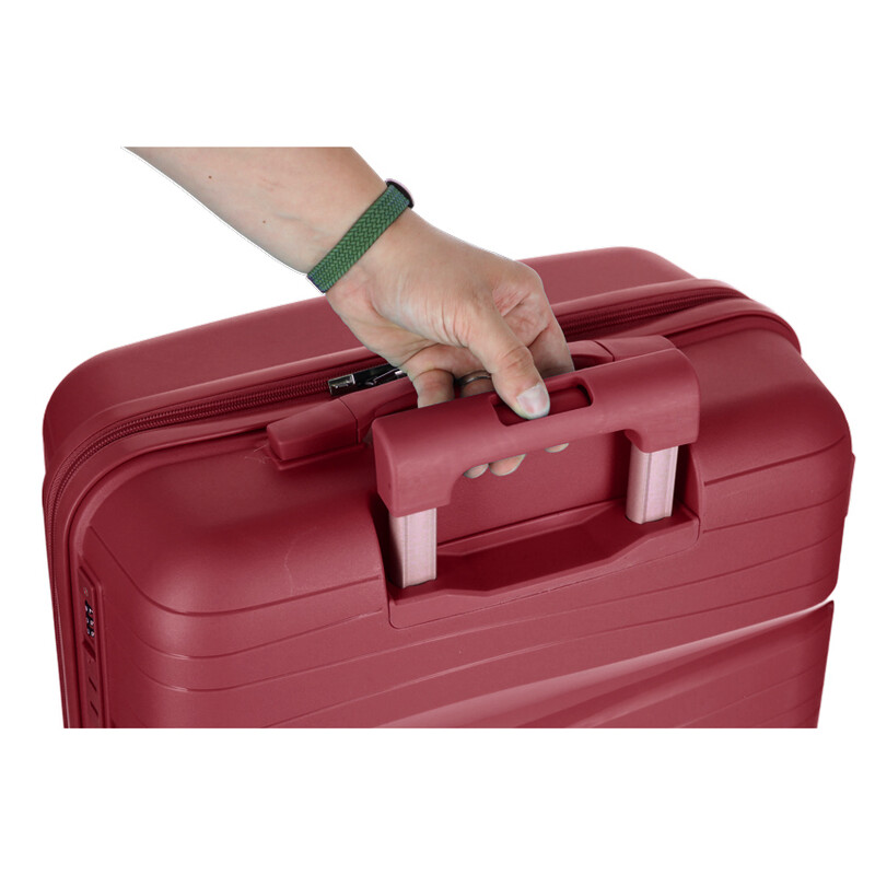 Utazóbőrönd, bordó színben
