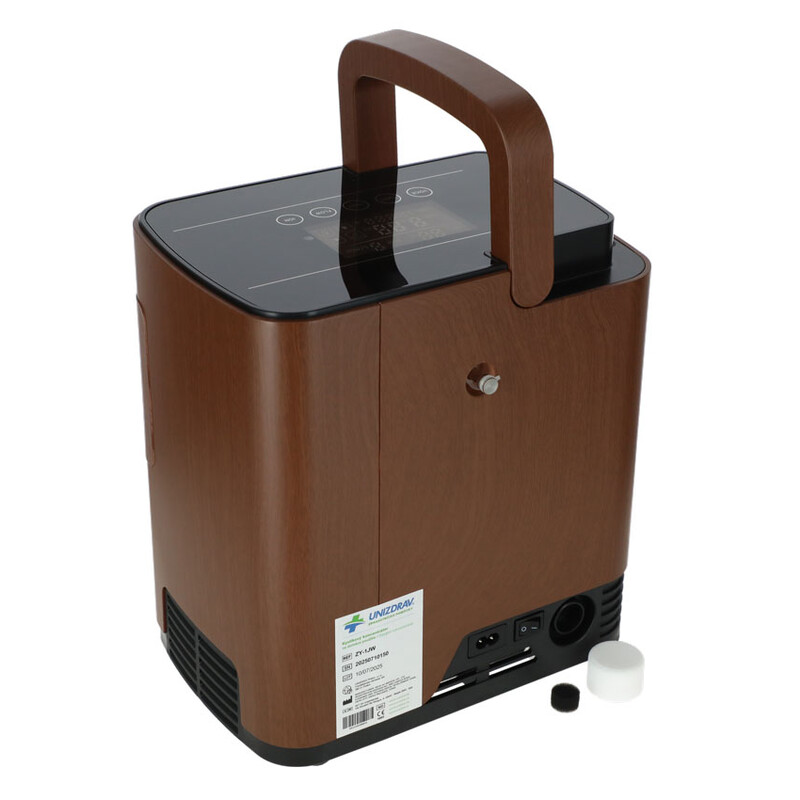Oxigénkoncentrátor hangkimenettel UNIZDRAV, 7 l/perc, fautánzat
