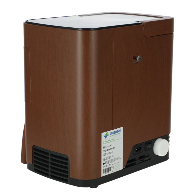 Oxigénkoncentrátor hangkimenettel UNIZDRAV, 7 l/perc, fautánzat