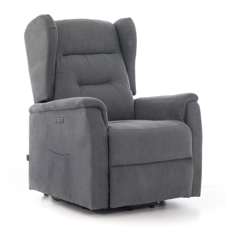 COMFORT relaxációs, dönthető füles fotel masszázs- és fűtésfunkcióval, antracit szövet