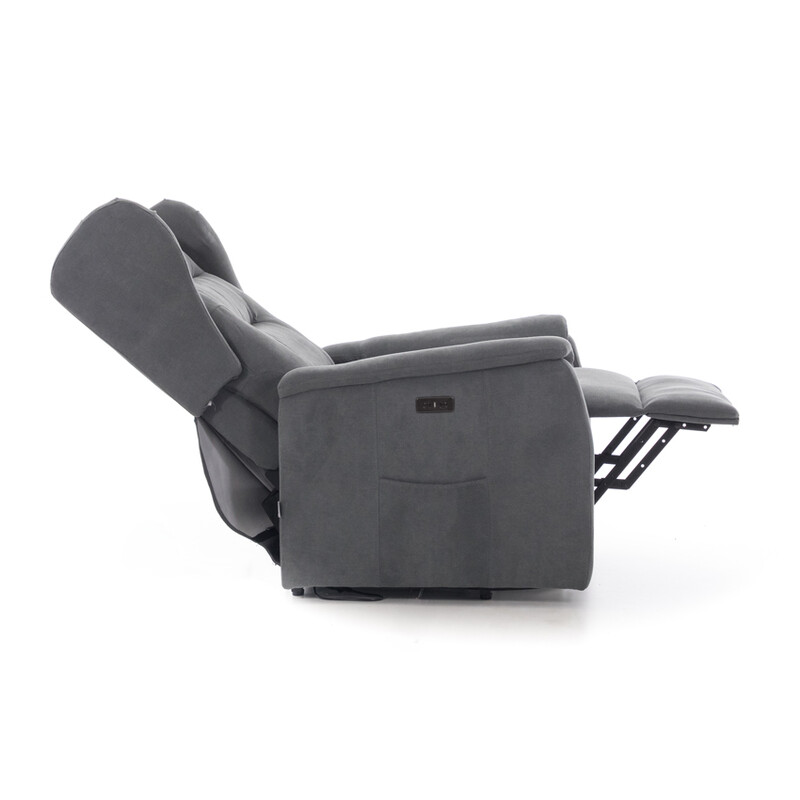COMFORT relaxációs, dönthető füles fotel masszázs- és fűtésfunkcióval, antracit szövet