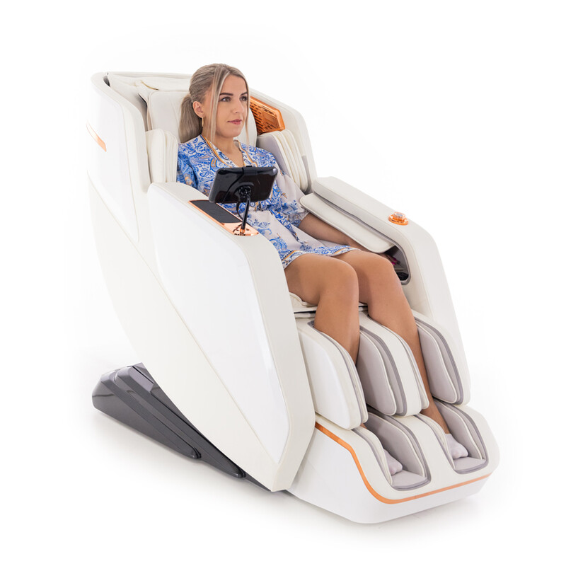 Elektromos masszázsfotel Prestige 3D MASSAGER ionizátorral, fehér (Használt darab)