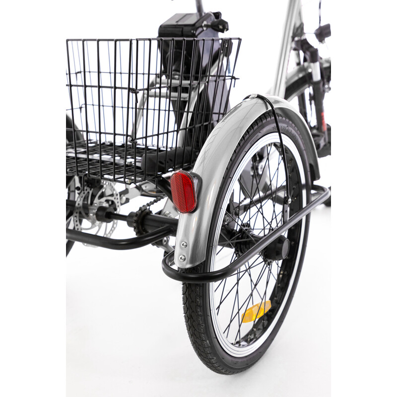 Háromkerekű elektromos kerékpár Tornado ZTECH, ezüst