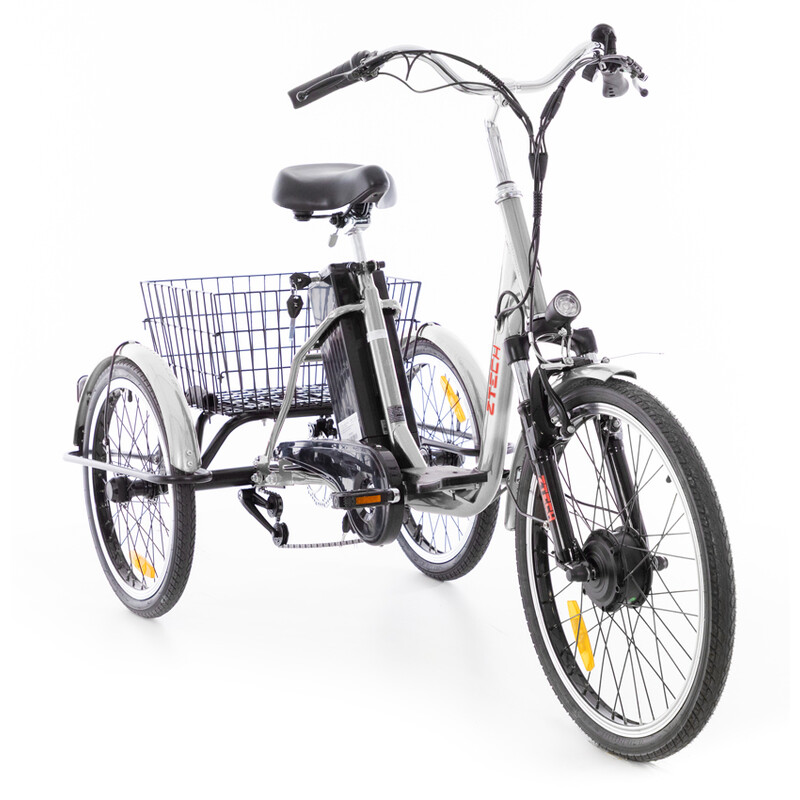 Háromkerekű elektromos kerékpár Tornado ZTECH, ezüst