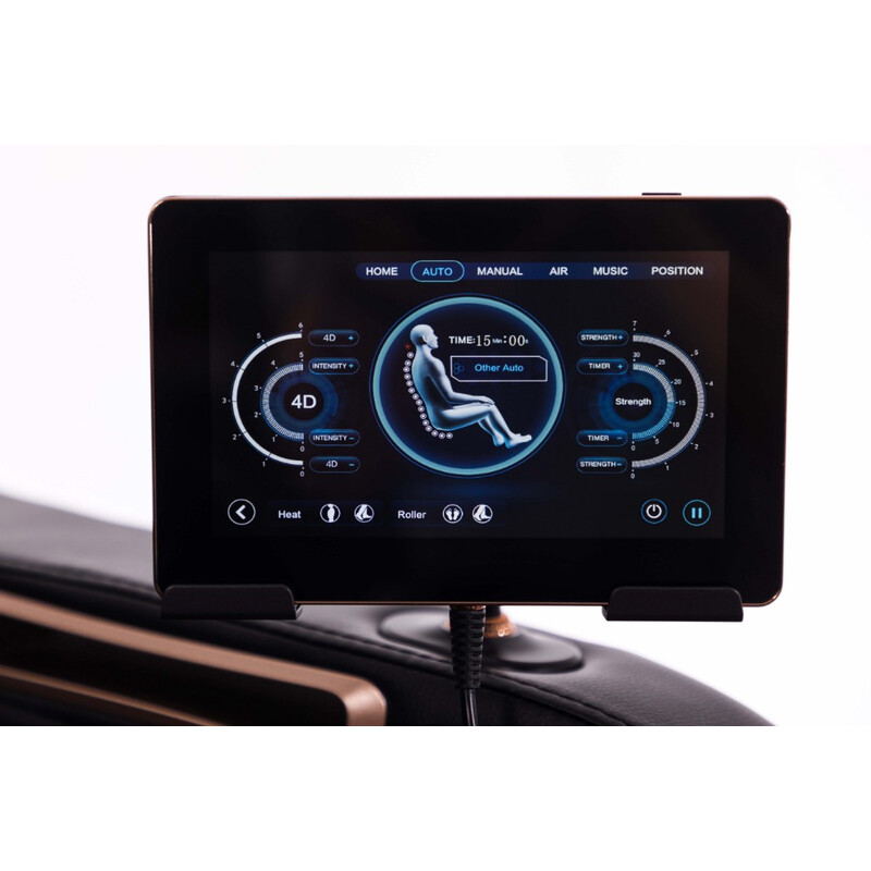 LUX 4D MASSAGER elektromos masszázsfotel, fekete-arany (Újszerű darab)
