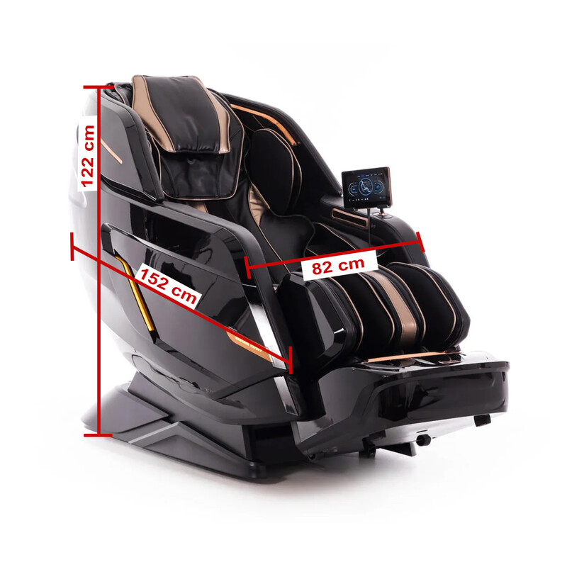 LUX 4D MASSAGER elektromos masszázsfotel, fekete-arany (Újszerű darab)