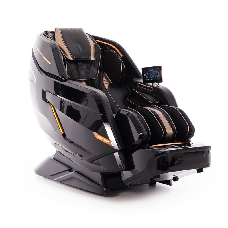 LUX 4D MASSAGER elektromos masszázsfotel, fekete-arany (Újszerű darab)