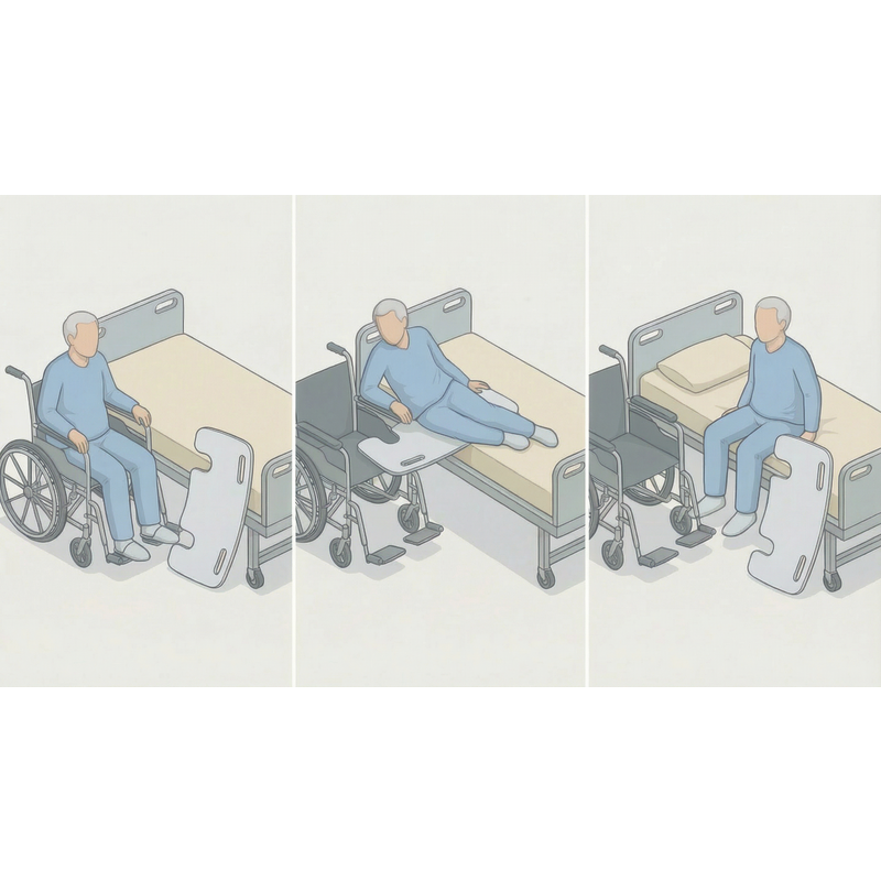 Ergonomikus csúszópad betegáthelyezéshez