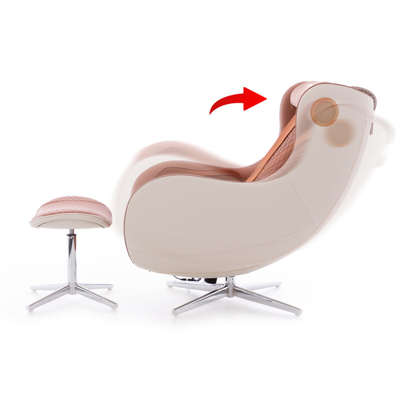 Elektromos masszázsfotel Zafír Relax, téglavörös színű (Használt darab)