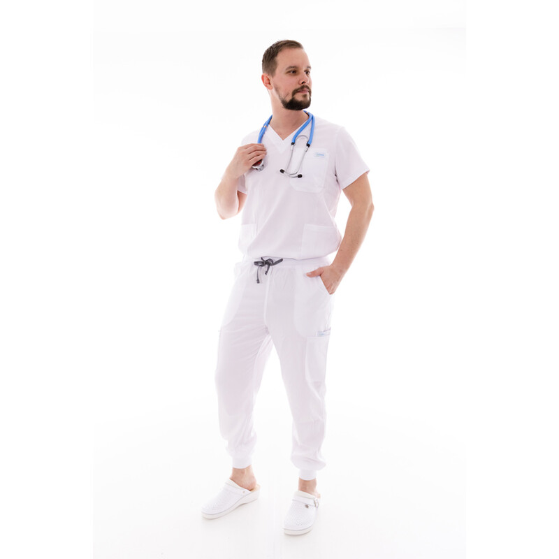 Egészségügyi munkanadrág Unidress Premium soft , fehér