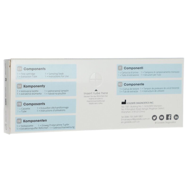 SARS-CoV-2, influenza A/B és RSV kombinált gyorsteszt, 1 db