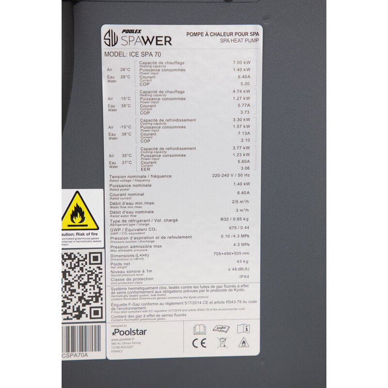 Medence hőszivattyú Spawer ICE SPA 7 kW