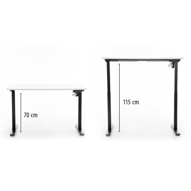 UNIZDRAV állítható magasságú íróasztal 120x60 cm, fehér