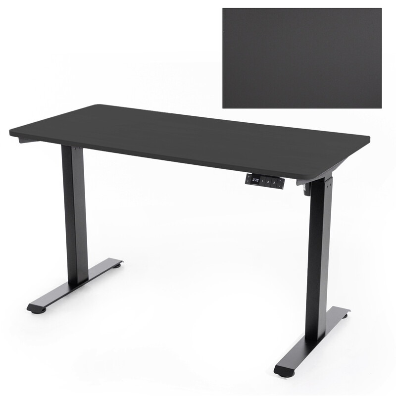 UNIZDRAV állítható magasságú íróasztal 120x60 cm, fekete