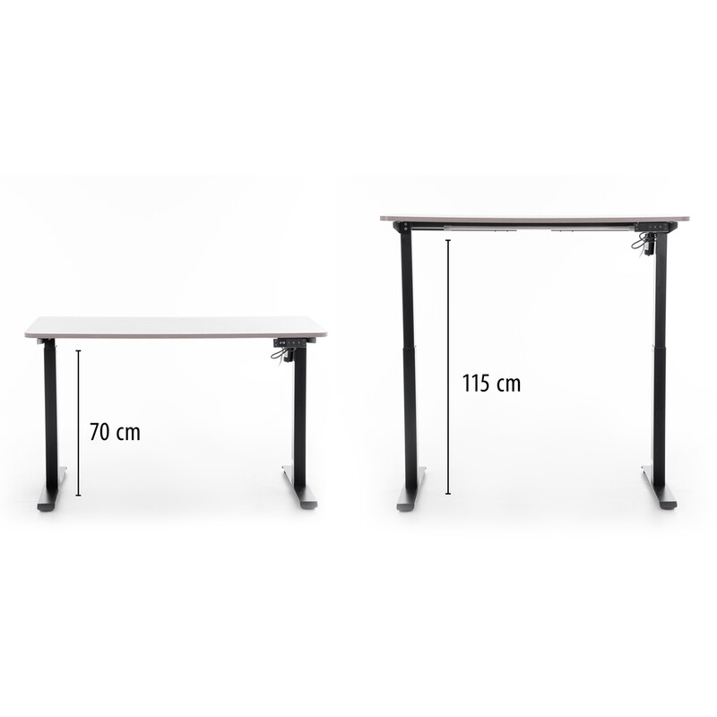 UNIZDRAV állítható magasságú íróasztal 120x60 cm, szürke