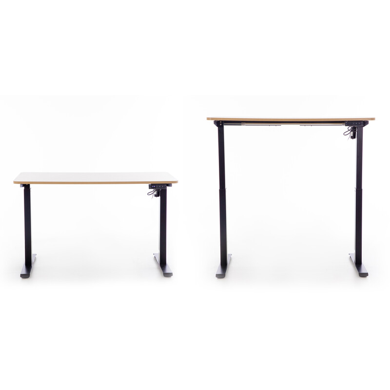 UNIZDRAV állítható magasságú íróasztal 120x60 cm, barna tölgyfa