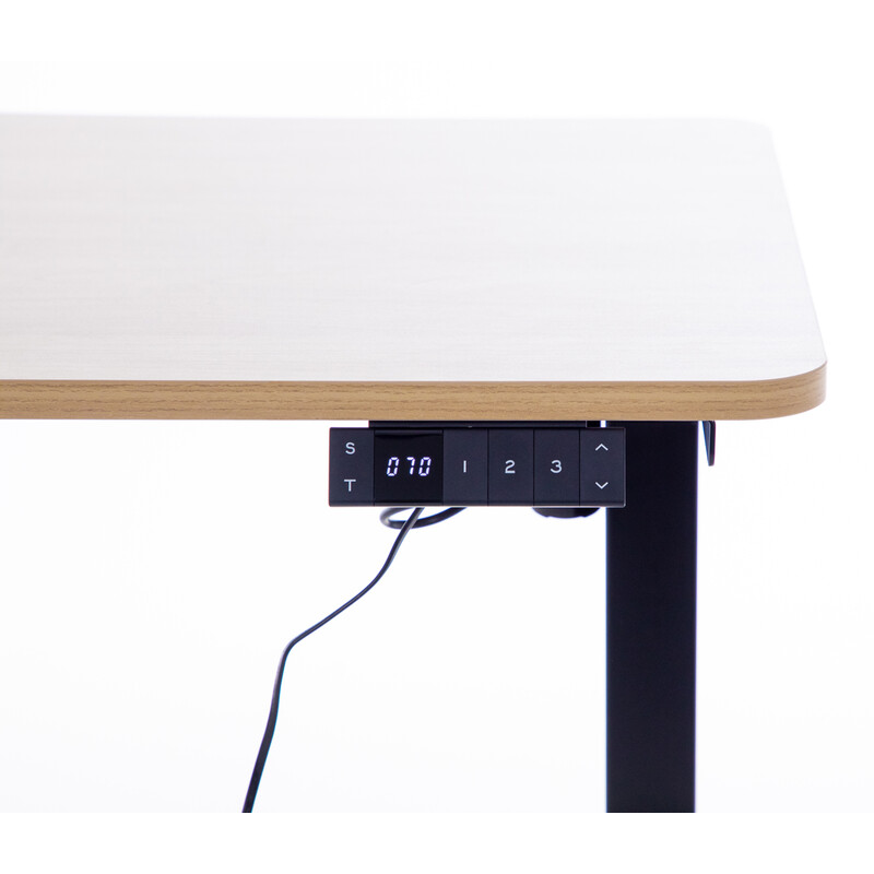 UNIZDRAV állítható magasságú íróasztal 120x60 cm, barna tölgyfa